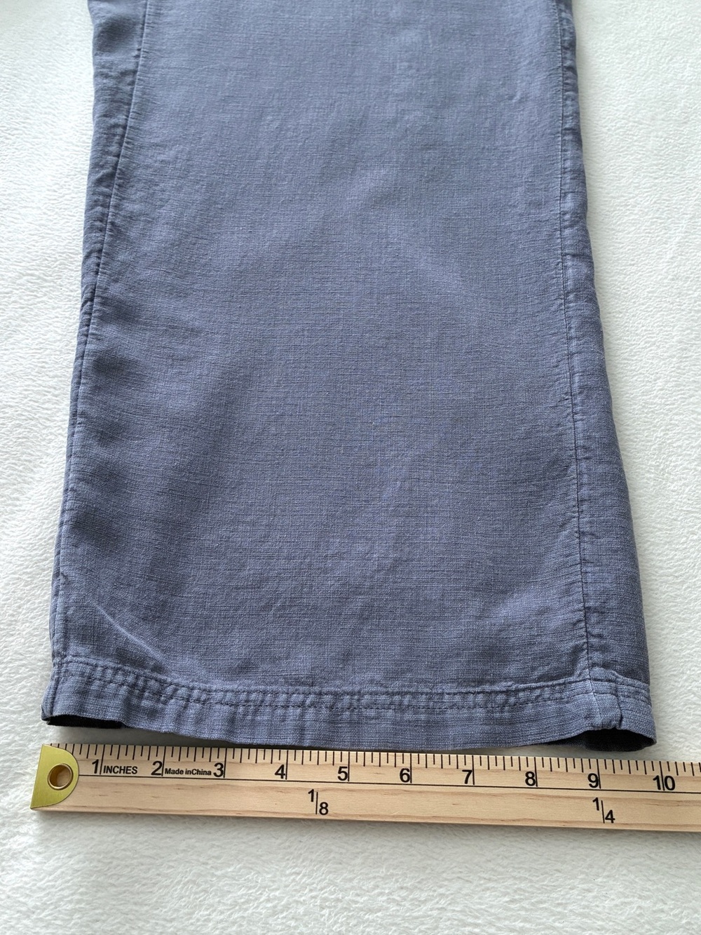 J. Jill Linen Blend Wide Leg Cropped Pants S Petite Gray Pull On Coastal Resort - Picture 12 of 15